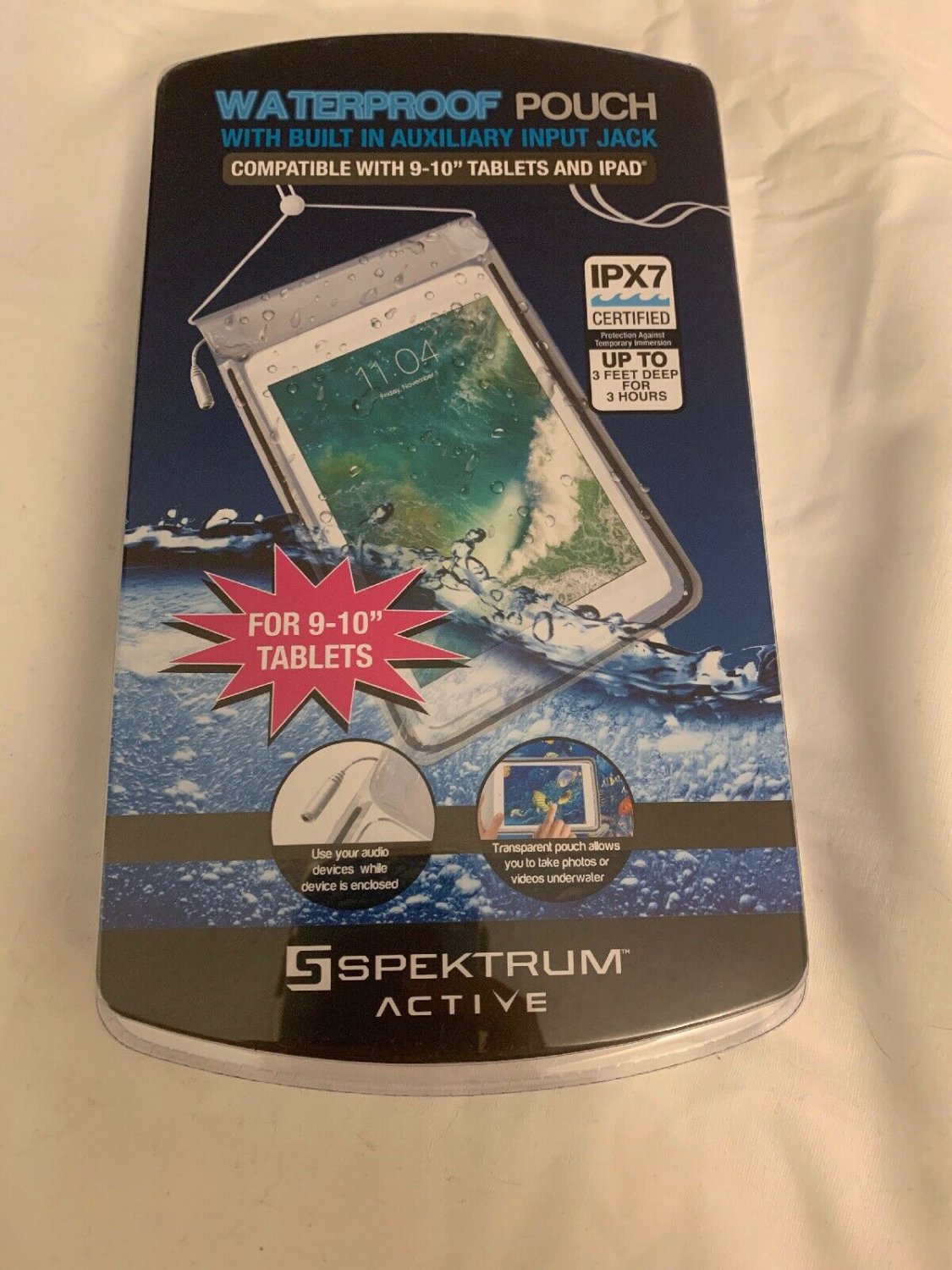 Spectrum Active Wateproof Pouch For Tablets 9-10&acirc;��