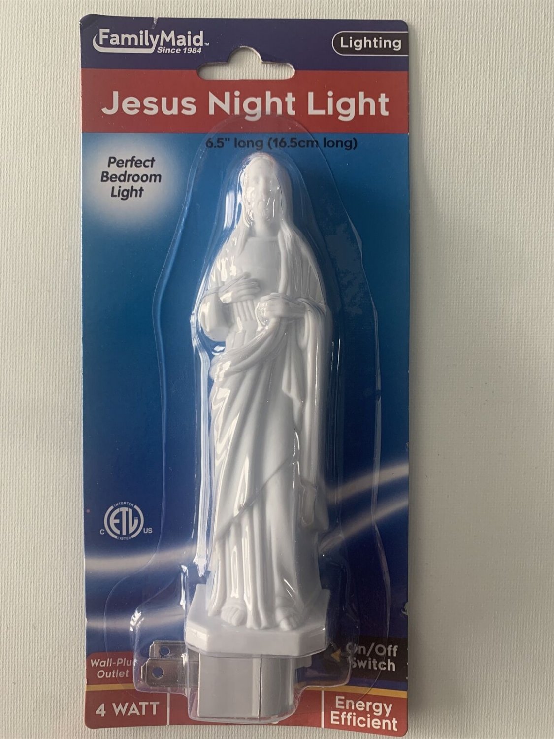 Free Shipping Jesus NIGHT LIGHT Plug-In Jesus Nightlight Bulb