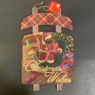 Christmas House Hanging Sled African American Santa Sign 14.5”.x 8.5”