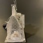 4" Clear Glitter LED Lighted Glow House Christmas Ornament
