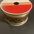 Celebrate it Christmas wired ribbon 2.5” x 25 feet gold and red
