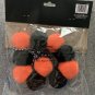 NEW 5 Ft. ORANGE AND BLACK POM POMS HALLOWEEN GARLAND DECOR