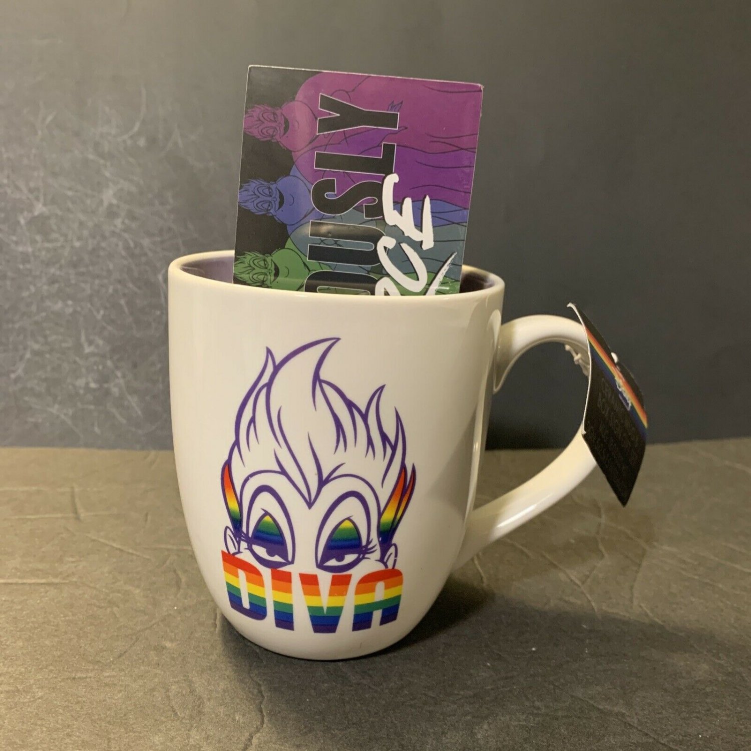 New! Disney Rainbow Pride Collection Ursula Diva Mug & Sign Gift Set