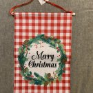 Merry Christmas  hanging banner/ flag 18” x 11.8”. NWT