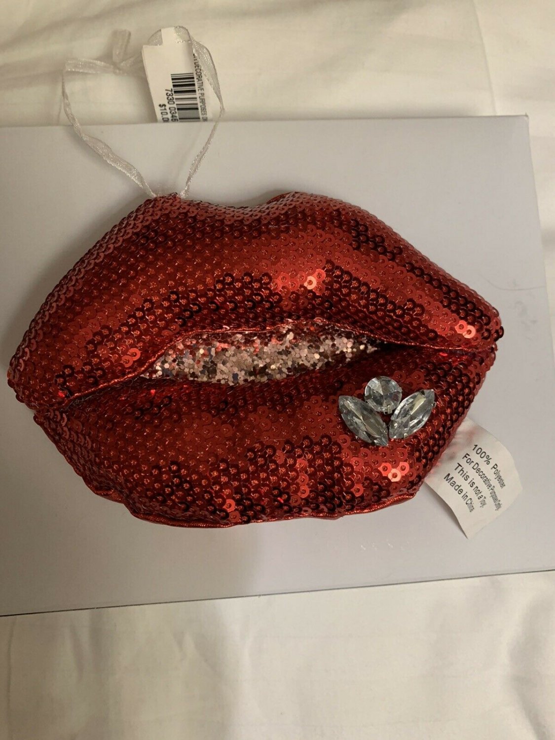 Holiday Lane Red Lips Ornament. New With Tags