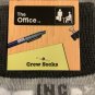 NEW The Office DUNDER MIFFLIN Crew Socks 1 Pair Gray/Light Gray NEW