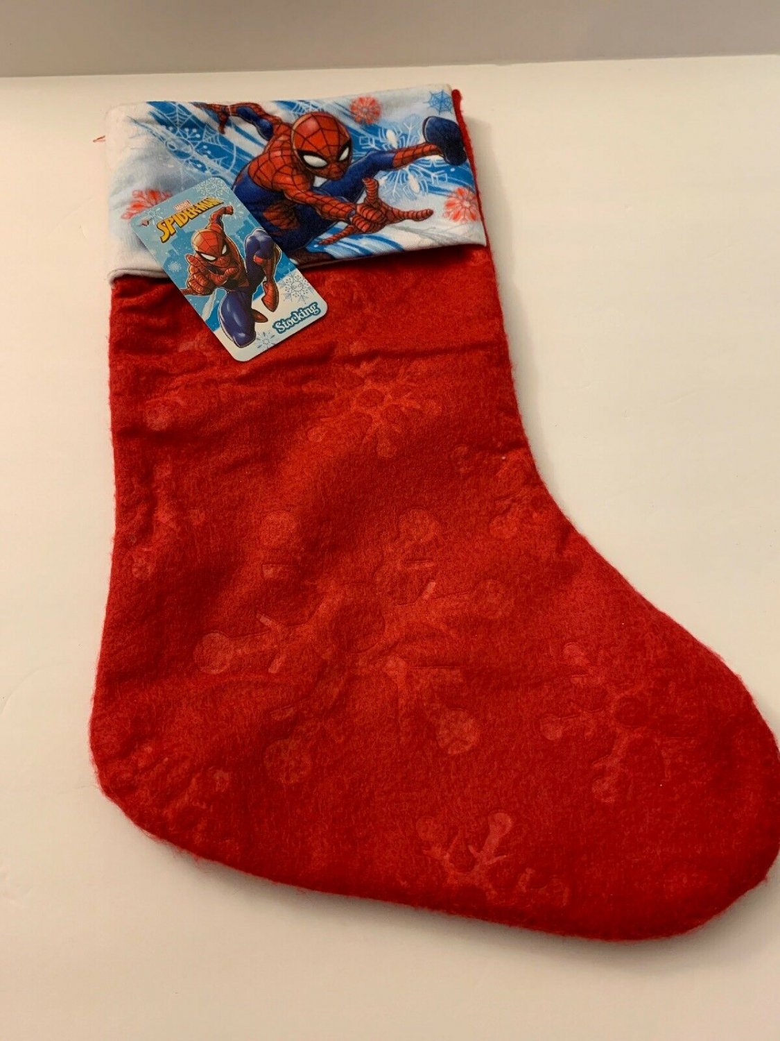 MARVEL SPIDERMAN CHRISTMAS HOLIDAY STOCKING RED NEW BOY CHRISTMAS STOCKING