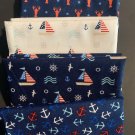 4 Nautical Fat Quarters Cotton 18”x21”