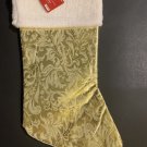 18” Gold christmas stocking. NWT