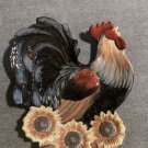 Certified International Geoffrey Allen Decorative Rooster/Chicken Shaped Plate