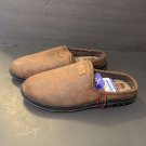 New - Dearfoams Men's Memory Foam Slippers Indoor / Outdoor Brown Sz 11/12