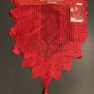 Christmas Lace Table Runner Red. New