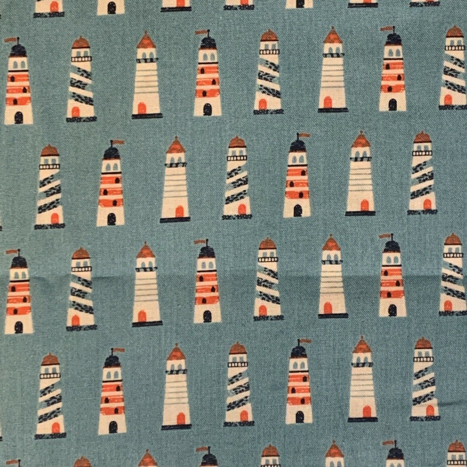 1 yard cotton fabric Light House