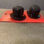 Snowman Top hat hair clips. Pair. New