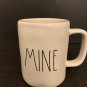 Rae Dunn By Magenta MINE Coffee Mug Cup Ivory Black Script