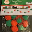 NEW 5 Ft. Green AND Red POM POMS Christmas GARLAND DECOR