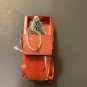 RED TIN TRUCK W/ CHRISTMAS TREE VTG STYLE ORNAMENT. 4&acirc;��x 2" new w/tag