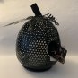 9 inch Black LED D&Atilde;&copy;cor Metal Pumpkin with Flameless Candle NWT