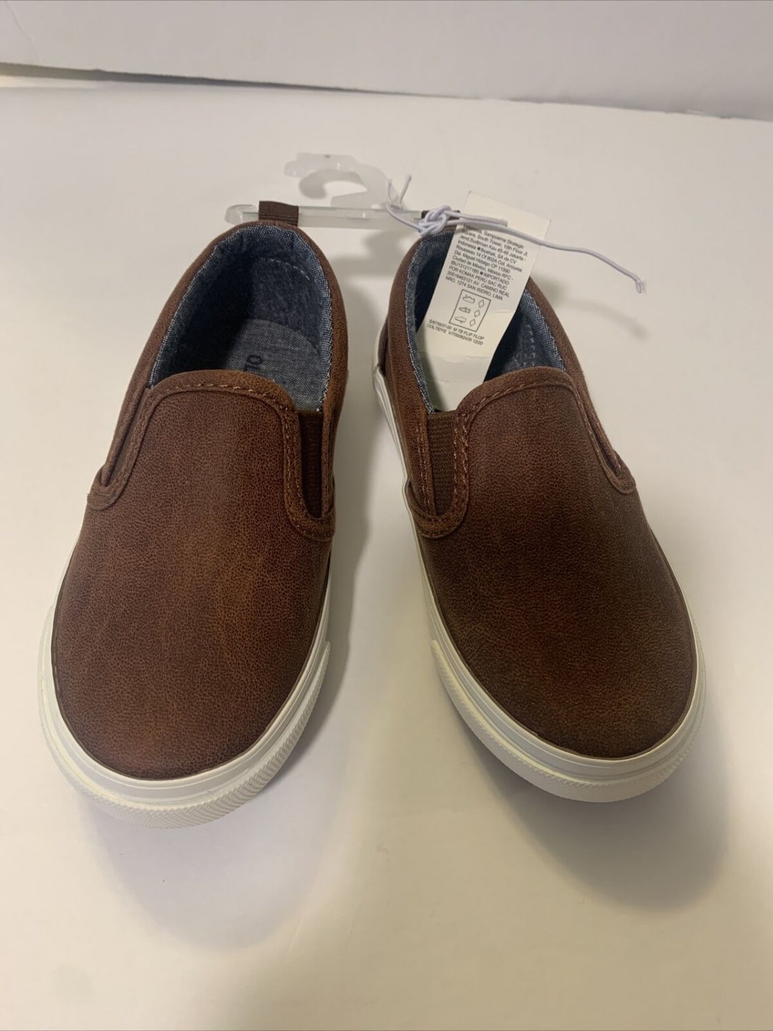 Old Navy Casual Slip On Sneaker Toddler Size 7 Faux Suede Brown Shoe New