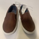 Old Navy Casual Slip On Sneaker Toddler Size 7 Faux Suede Brown Shoe New