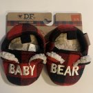 BRAND NEW INFANT/TODDLER BOYS SIZE 3-4 DF BY DEARFOAMS BABY BEAR CLOG SLIPPERS