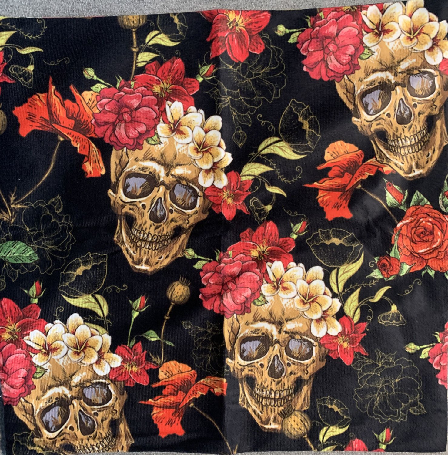 Decoration Skull - Halloween Throw Pillow Case Cushion Cover NWOT