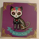 Day Of The Dead Skeleton Cat 6x6 Cardboard Shadowbox