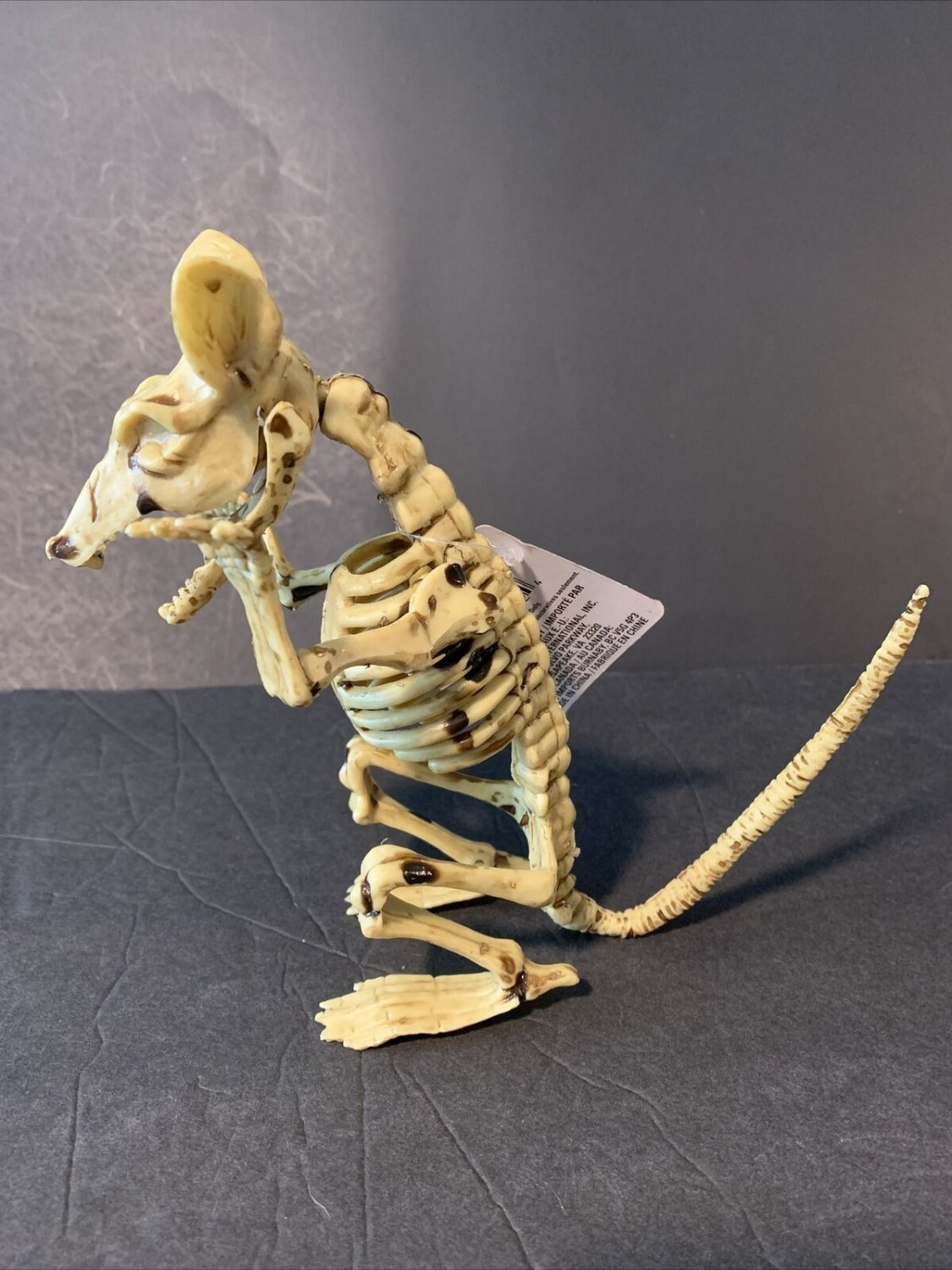 SKELETON RAT HALLOWEEN DECORATION 6.5" TALL PROP FIGURINE MONSTER HORROR