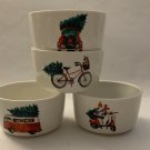 Holidays by Ciroa Set of 4 Porcelain Christmas Ramekins