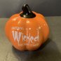 Pumpkin ceramic figurine &acirc;��Something Wicked&acirc;�� New