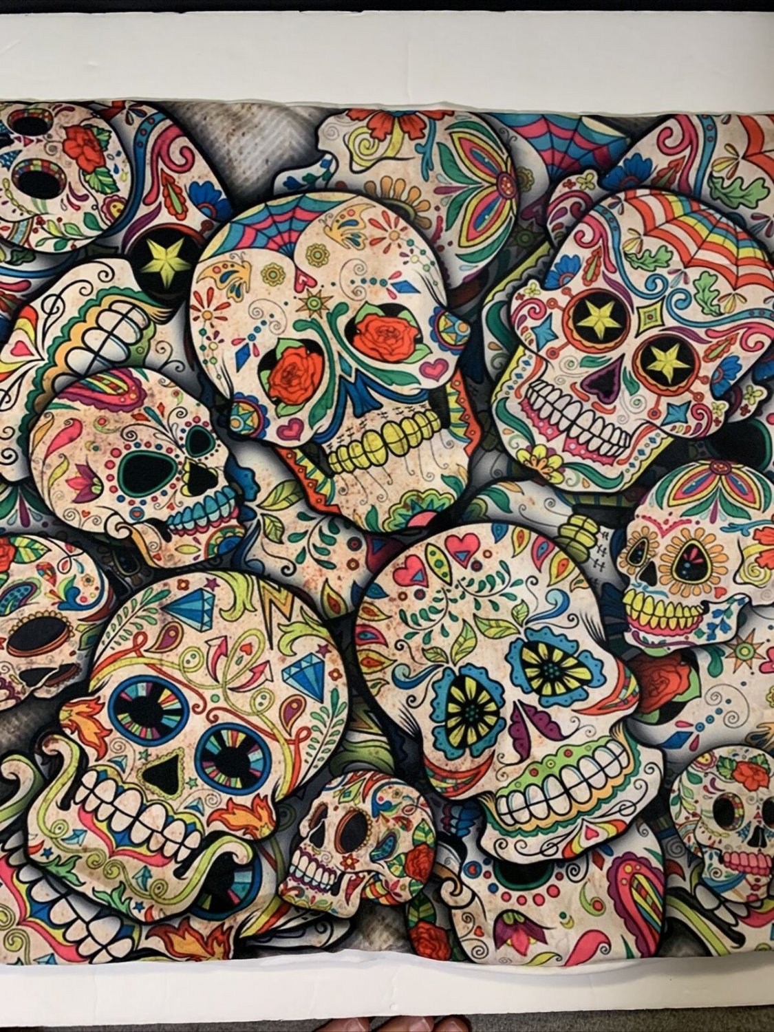 Decoration Sugar Skull - Halloween Throw Pillow Case Cushion Cover NWOT