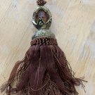 2 Saro Lifestyle Chocolate Tassels 6”
