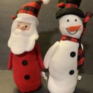 Santa and Snowman 12” shelf sitters NWT