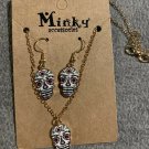 Sugar Skulls necklace and earrings. NWT