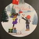 Christmas House Hanging Ornament African American Children Sign 11.5 in. x 12.5”