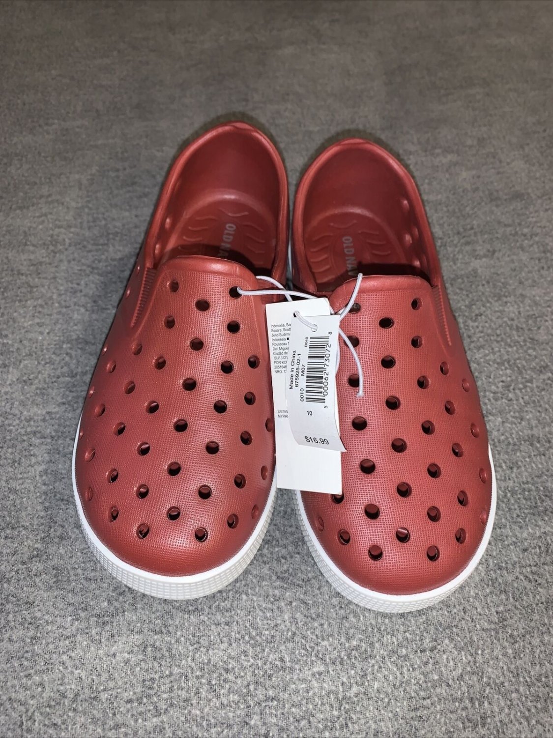 Old Navy Slip On Rubber Shoes Red  Sz 10 Toddler New