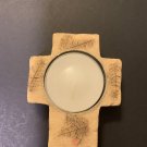 Cross resin tea light holder