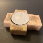 Cross resin tea light holder