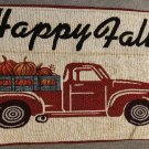 Set of 4 Tapestry Placemats, 13"x19",RED TRUCK W/PUMPKINS, HAPPY FALL NWT