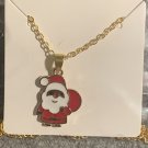 Santa Claus charm with 16” Gold Plated chain. New