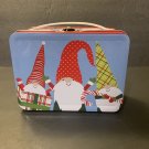 Christmas Mini tin box gnomes new 5.5”x 4”x 2.5”