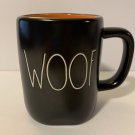 Rae Dunn "Woof" Mug.  Halloween.  Black with Orange interior.  HTF.