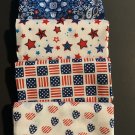 4 Patriotic Fat Quarters Cotton 18”x21”
