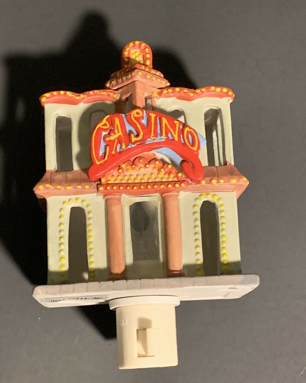 Forever Gifts Casino Night Light Ceramic Building Home Decor Fire  light Bulb