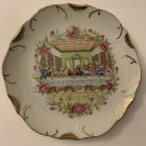 Vintage The Last Supper 18K Gold Trim Plate Mid-State Products Wall Hanging Dish