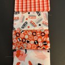 4 Fat Quarters 18”x21” Puppy Love 5 Cotton Valentine’s Day