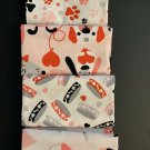 4 Fat Quarters 18”x21” Puppy Love Cotton Valentine’s Day