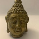 Buddha Head Home Décor Cement 6" Tall NWOT Hand Painted Gold