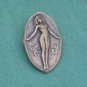 Vintage Nubian Goddess Oval Pin/Brooch... Antique Brass Art Nouveau