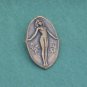 Vintage Nubian Goddess Oval Pin/Brooch... Antique Brass Art Nouveau